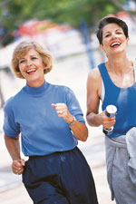 Zwei Frauen beim Jogging