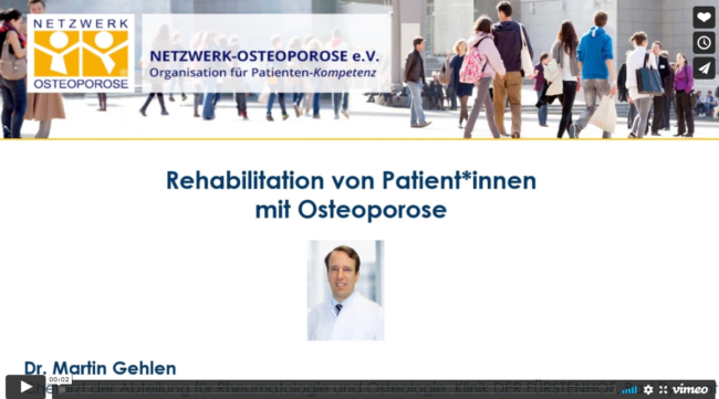 Rehabilitation von Osteo-Patienten