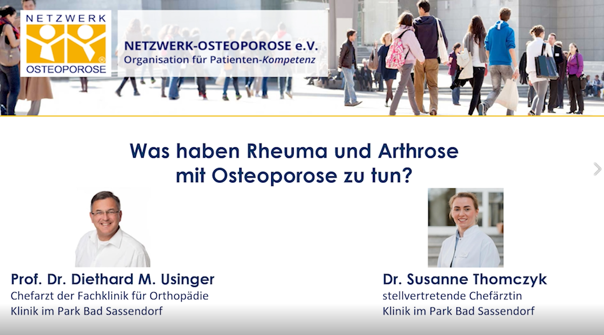 Rheuma und Arthrose im Zusammenhang mit Osteoporose Netzwerk
